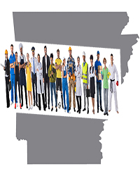 Occupational distribution in Arkansas